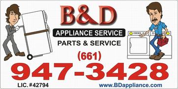 B&D Appliance Repair Service Antelope Valley, CA